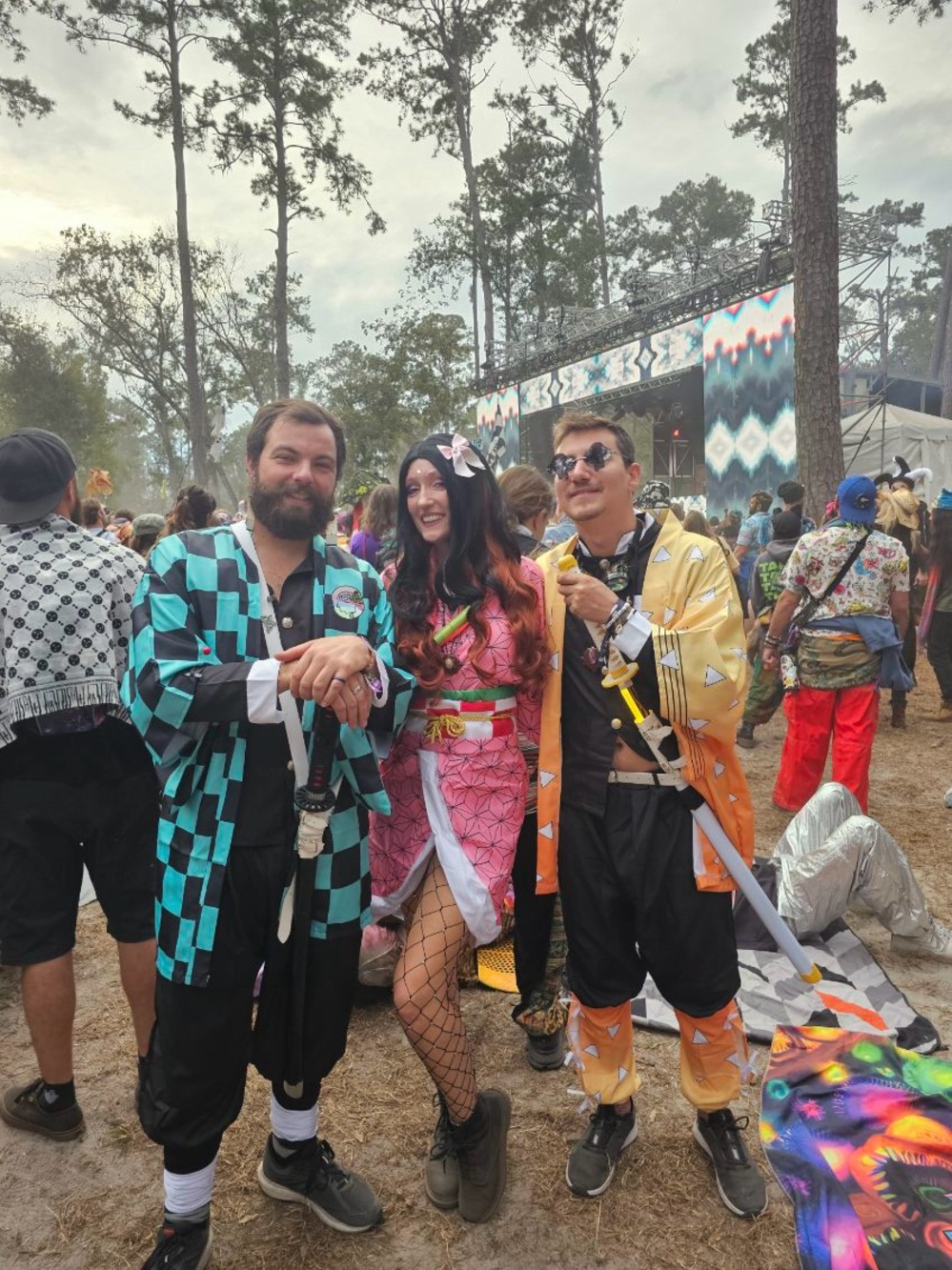 Pink and Teal Women’s Kimono-Style Festival Wrap